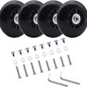 4 Pcs Luggage Suitcase Replacement Wheels 80x24mm Wear-Resistant Luggage Wheels Rubber Rotating Wheel Low Noise for Trolley Travel Case Carry-on Roller Bag (SXL/80x24mm)