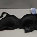 Playtex Womens Wireless Bra, Full Coverage, Moisture-Wicking, 4750 (40DD, Dressed in Black)