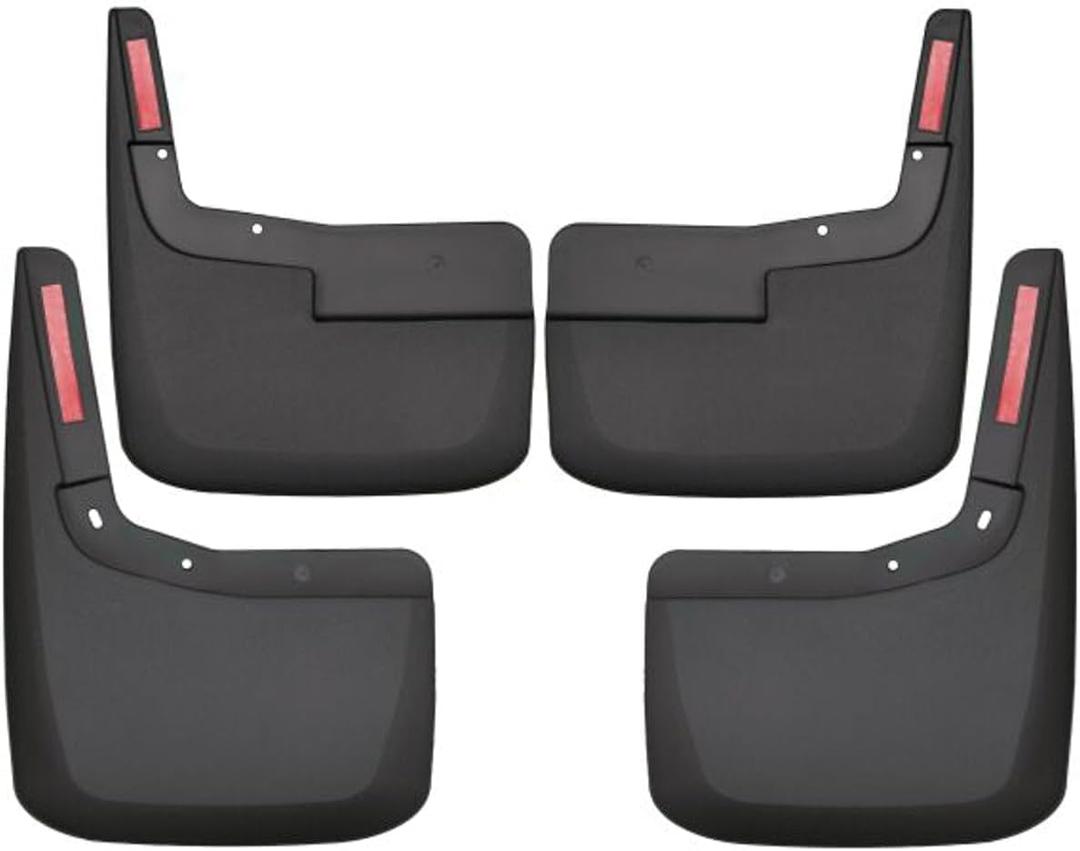 Husky 58526 Custom Molded Mud Flaps for Ford F-150 2021–2025 (Front & Rear Set) – Heavy-Duty Truck Splash Guards, Paint Protection Film, Off-Road Fender Protection – USA Made – (NOT Raptor)