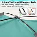 WhiteFang Beach Tent Anti-UV Portable Sun Shade Shelter for 3 Person, Extendable Floor with 3 Ventilating Mesh Windows Plus Carrying Bag, Stakes and Guy Lines (Beach Glass)