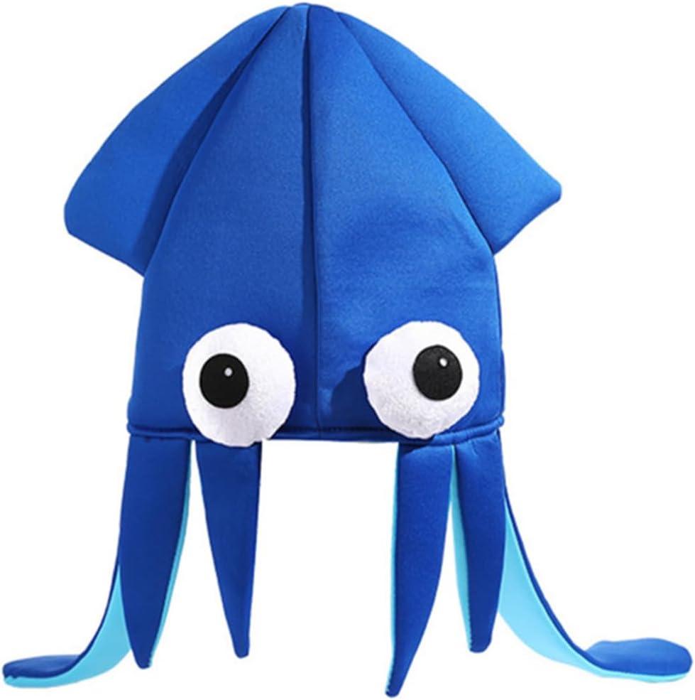 Funny Squid Hat Adult Novelty Octopus Hat Halloween Party Costume Accessory Cap, (Blue)
