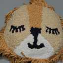 Crane Baby Safari Lion Pillow Nursery Decor, Decorative Round Animal Pillow for Nursery and Toddler Rooms, Lion, 12" x 12", Insert Included