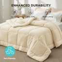 Bedsure Comforter Duvet Insert - Quilted Comforters King Size, All Season Duvet, GentleSoft Down Alternative Bedding, with 8 Tabs, Gifts for Women/Men, Cream, King 90 x 102 Inches
