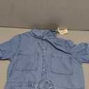 luvamia Women Casual Denim Dress Short Sleeve Tie Waist Classic Jean Shirt Dress XS 