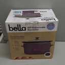 bella 6.0 Qt Programmable Slow Cooker, Ceramic Nonstick Coating, Adjustable Temperature & Cooking Times, Dishwasher Safe Stoneware Pot & Tempered Glass Lid, Tangle Free Cord Wrap, Plum