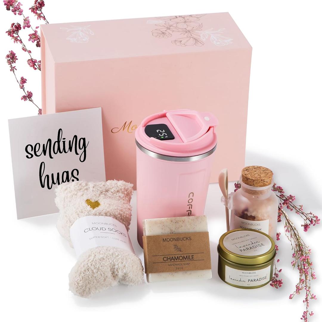 Self Care Gift Baskets for Women After Surgery  Pink Get Well Gifts Basket