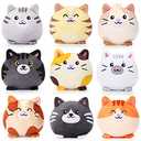 Libima 9 Pcs Mini Stuffed Animals Bulk Adopt a Pet Party Favors 3.15 Inch Small Plushies Cute Ornaments Toys for Baby Shower Birthday Gift Bags Fillers Basket Stuffers(Cat)