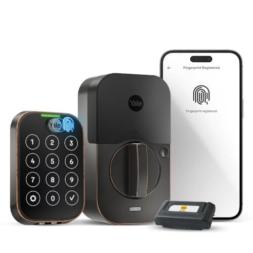 Yale Assure Lock 2 Touch Deadbolt, Oil Rubbed Bronze Smart Keyless Entry Door Lock with Wi-Fi Connected Touch Keypad and Fingerprint Scanner, YRD450-F-WF1-0BP