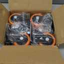 3 Inch Caster Wheels, Casters Set of 4 Heavy Duty, Orange Polyurethane (PU) Casters, Industrial Swivel Top Plate Castor Wheels for Workbench/Furniture/Cart (Pack of 4)