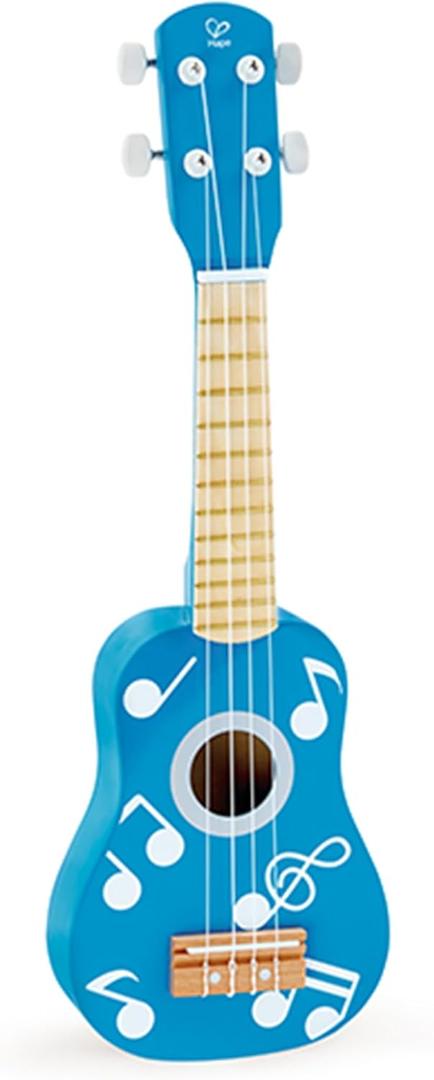 Hape Kid's Wooden Toy Ukulele in Multicolor, L: 21.1, W: 2.6, H: 6.9 inch