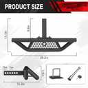 Hitch Step for 2" Hitch Receiver,Heavy-Duty Steel Tow Hitch Step Trailer for Truck/Car/SUV Vehicles,Rear Bumper Guard Protector with Pin Lock & U-Bolts Stabilize