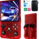 R36MAX Retro Handheld Games Console, Retro Game Console with 4.0 inch IPS HD Screen, Video Game Consoles with 64GB Memory, Portable Gaming Player for Travel, Gift for Teen or Partner, Red
