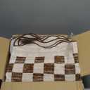 GarveeHome Washable Rug 5x7 for Living Room Large Bedroom Scalloped Rug Non Slip Stain Resistant Modern Border Throw Carpet Soft Boho Rug for Dining Room Nursery Home Office, Beige : Home & Kitchen