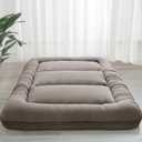 MAXYOYO 6" Extra Thick Japanese Floor Mattress Futon Mattress, Foldable Tatami Pad for Adults, Roll Up Floor Bed for Guest Room Bedroom RV, Dark Grey, Full