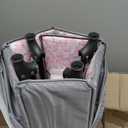 Dream On Me Zodiak Baby Playard, Breathable Mesh Sides, Soft Comfortable Mattress, Quick & Easy to Fold with Travel Carry Bag, Compact Space Saving Design - Grey & Pink