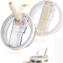 40oz Flip Straw Pro Lid for Stanley, 2025 NEW Leak Proof Lids Replacement for Stanley Quencher and ProTour, No Spill Dust-proof Tumbler Cover Cap Removable Top for 40oz StanleyAccessories, Cream, 2 Pack