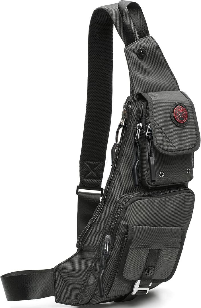 NICGID Sling Bag Chest Shoulder Backpack Crossbody Bags Casual Daypack for Men Women (Small, Black-2)