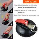 Upgrade Heavy Duty Vacuum Anchor, 4pack High Strong Vacuum Suction Cups Tie Downs with Carabiners & Tarp Clips for Car Awning Boat Camping Trap Bathroom Pet