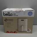 bella 4Qt Slim Air Fryer, Fits-anywhere Kitchenware, EverGood Ceramic Nonstick Coating, Adjustable Temperature, 6 Preset Cooking Options, 60 Min Auto Shutoff w Audible Tone, 3.3lb Capacity, Oatmilk