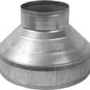 8" to 4" Inch Galvanized Steel Round Duct Reducer - Pipe Fitting Increaser Reducer - Drain, Waste and Vent Conduit Transition Adapter - Metal Tube Reducing Coupling