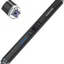 Upgraded Dual Arc Electric Candle Lighter Rechargeable USB Lighter Plasma Arc Lighters for Candle (Obsidian Black) (General Packaging)