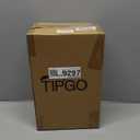 TIPGO Bathroom Trash Can with Lid, 10 Liter/ 2.6 Gallon Slim Garbage Can, Small Trash Bin Waste Basket with Pop-Up Lid for Kitchen, Bedroom, Living Room, Office (Black)