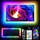 TV LED Lights, 11.5ft LED Lights for 32-55 Inch TV, RGB TV Backlight Behind with Remote, Music Sync Bluetooth APP Control Strip Lights USB Powered for Bedroom, PC, Gaming Monitor (Multicolor)