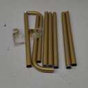 ZYRW Gold Curtain Rods, Room Darkening Curtain Rod for Windows 66 to 120 Inches(5.5-10Ft), Wrap Around Curtain Rods, Heavy Duty Blackout Drapery Rods, Modern Decorative Window Treatment Rod, Gold