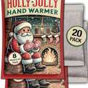 Pack Of 2 Holly Jolly Hand Warmers - 8 Hours of Heat - 20 Pack (10 Pairs) - Holiday Christmas Party Favors for Holiday Parties - 2024 Bulk Stocking Stuffers for Adults Kids - Keeps Hands Hot Disposable