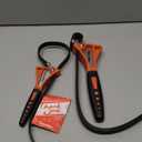 ValueMax 2-piece Strap Wrench Set, Adjustable Oil Filter Wrench with Max Diameter 4" (Small) & 6" (Large) for Shower Head Water Filter, Jar Opener Set (Orange)