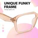 SODQW Designer Blue Light Blocking Glasses for Women Square Frame Anti Glare Reduce Eyestrain Computer Eyeglasses
