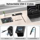 65W USB C Drawer Outlet, HEZI Furniture Recessed Power Strip Plug in 4 USB & (3) 15 Amp AC Outlets, Hidden Charging Station for Desktop ETL Listed.