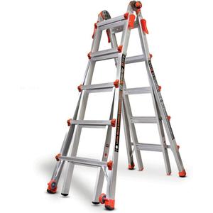 Little Giant Ladders, Velocity with Wheels, M26, 26 Ft, Multi-Position Ladder, Aluminum, Type 1A, 300 lbs Weight Rating, (15426-001)