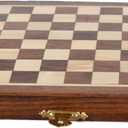 Magnetic Travel Pocket Chess Set - Staunton 7x7 Inch Folding Game Board - Handmade in Fine Rosewood - 2 Players, Age 14+