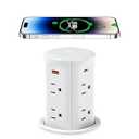 ANNQUAN 3" Pop Up Countertop Receptacle with 4 USB Ports 15W Wireless Charger, Max 20W Power Delivery Pop Up Outlet for Home Office Kitchen (ETL Listed)