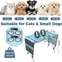 Foldable Pet Grooming Hammock for Small Dogs & Cats with Stand, Up to 25 Lb