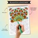 ViSnezh Adult Coloring Book: Unique A4 Mandalas for Women - Stress Relief, Hardback Spiral Bound, Thick Paper