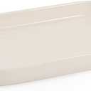 INGOFIN 7" Ceramic Bathroom Vanity Tray - Bathroom Organizer Countertop Tray for Perfume, Jewelry, Candles, Small Kitchen Counter Soap Tray, Decorative for Bathroom Vanity and Toilet Tank, Beige (Beige-1 Pcs)