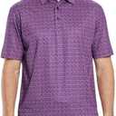 Golf Shirts for Men Dry Fit Short Sleeve Print Performance Moisture Wicking Polo Shirt, 5XL