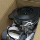 GANIZA Food Processors, Electric Food Chopper with Meat Grinder & Vegetable Chopper - 2 Bowls (8 Cup+8 Cup) with Powerful 450W Copper Motor - Includes 2 Sets of Bi-Level Blades (Grey)