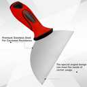 Lothee 6" Clipped Drywall Pointing Knife Metal Hammer End Professional Finishing Tools High-quality Drywall Knife for Work in Narrow Spaces Plasterboard