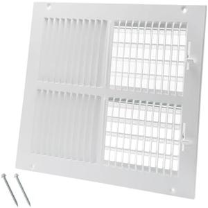 12 x 10 Inch [Duct Opening] Air Vent Covers for Wall or Ceiling - High Airflow 2 Way Steel Ventilation - Adjustable Wall/Ceiling Register, 13-3/4 Inch x 11-3/4 Inch [Overall Dimensions] 9 pcs