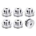 uxcell 6pcs GT-2 36T Pulley Synchronous Wheel 5mm Bore, Aluminum Timing Pulley 36 Teeth, Fit Width 6mm Timing Belt for 3D Printer CNC Machine