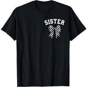 Racing Sister of The First Birthday Boy Race Car Family T-Shirt. S Size