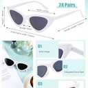Kanayu 24 Pairs Retro Cat Eye Sunglasses for Women bulk Vintage Trendy Goggles Party Plastic Frame Sunglasses for Men