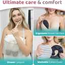 Zomaple Mastectomy Recovery Pillow with Strap, Swirly Gel Pack, Seat Belt Cover & Shower Lanyard Post-Op Essentials, Breast Augmentation/Reduction & Recovery Supplies Washable Cover for Comfort