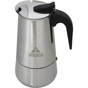 IMUSA USA B120-22062M Stainless Steel Stovetop Espresso Coffeemaker 6-Cup, Silver