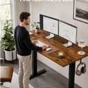 40x24 Electric Standing Desk with Cable Net, Rustic Brown
176 lbs Capacity, 28.3"-46.4" Height Range, 3-Piece Desktop, Quiet Motor Under 45dB, 2 Memory Presets, Hook & Cable Clips