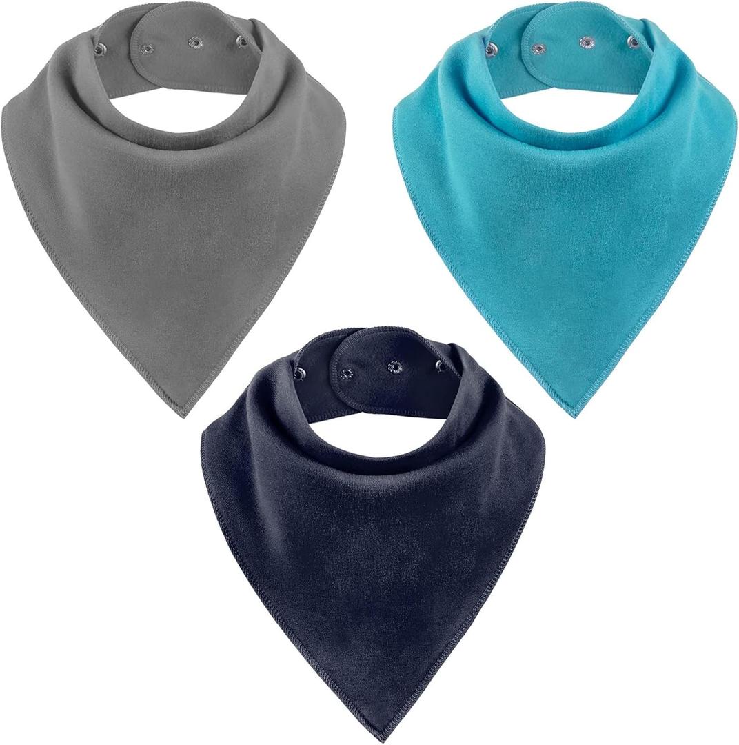 Baby Noah Adult Drool Bib for Special Needs, 3 Pack Large Elderly Bandana, Teen Bib for Women Men, Soft Absorbent Set for Kid - Standard