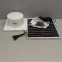 Solar Fan for Chicken Coop,25W Solar Panel+8" High Speed Solar Exhaust Fan with Bracket,Solar Fan with Power Adapter,Waterproof Solar Powered Fan for Chicken Coop,Greenhouse,Shed(White)